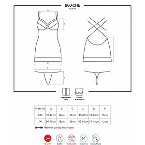 Chemise Obsessive 860-CHE Negru S-M Thumb 5