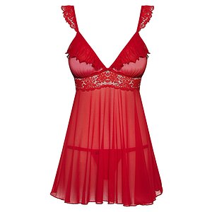 Chemise Obsessive 863-BAB Roșu S-M Thumb 2