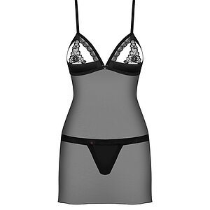 Chemise Obsessive 865-CHE Negru S-M Thumb 2