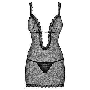 Chemise Obsessive 877-CHE Negru S-M Thumb 2