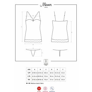 Chemise Obsessive Miamor Negru L-XL Thumb 4