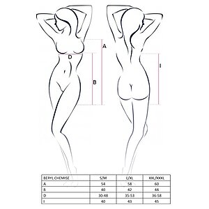 Chemise Passion Beryl Negru S-M Thumb 1