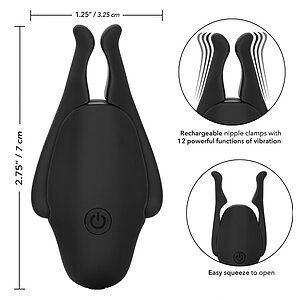 Cleme Pentru Sfârcuri Cu Vibrație Nipplettes Play Negru Thumb 6