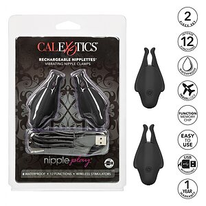 Cleme Pentru Sfârcuri Cu Vibrație Nipplettes Play Negru Thumb 4