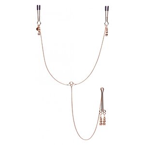 Cleme Pentru Sfârcuri Lanț al Plăcerii Totale Auriu