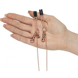 Cleme Pentru Sfârcuri Lanț al Plăcerii Totale Auriu Thumb 6