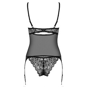 Corset Cu Șnur Obsessive Contica Negru S-M Thumb 3