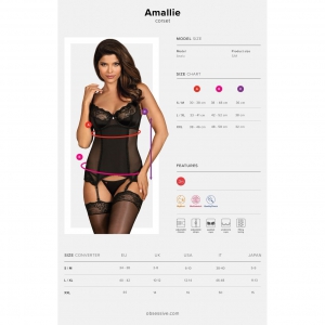 Corset Obsessive Amallie Negru L-XL Thumb 4