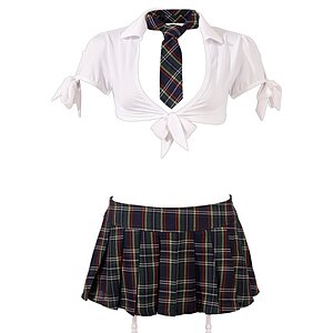 Costum Cottelli Collection Schoolgirl Alb XS Thumb 2