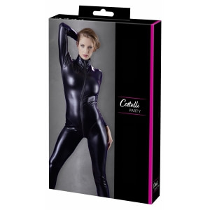Costum Latex Cottelli Collection Jumpsuit Negru L Thumb 6