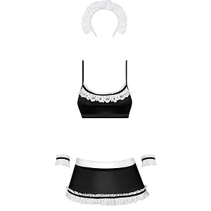 Costum Obsessive Maid Negru S-M Thumb 2