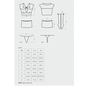 Costum Obsessive Studentă Mov S-M Thumb 4