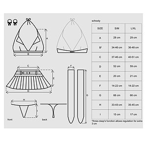 Costum Obsessive Schooly Alb S-M Thumb 4