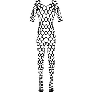 Crotchless Catsuit Cottelli Collection Forbidden Negru S-L Thumb 3