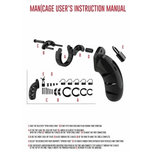 Cușcă Penis Model 02 Chastity 3.5 Negru Thumb 2
