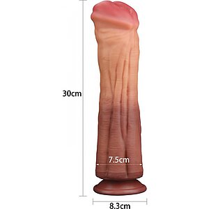 Dildo Dublu Strat Lovetoy 30 cm, Ventuză Puternică Thumb 5