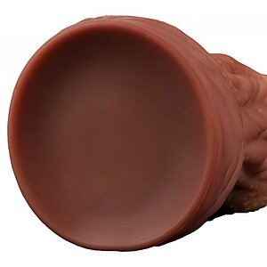 Dildo În Formă De Limbă Platinum 25cm – Strat Dublu Maro Thumb 5