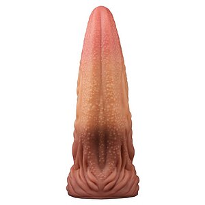 Dildo În Formă De Limbă Platinum 25cm – Strat Dublu Maro Thumb 2