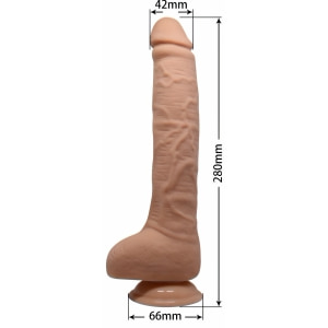 Dildo Vibrant Realist cu Ventuză Material TPR Thumb 4