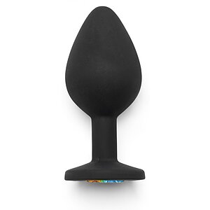 Dop Anal Bijuterie Curcubeu Mediu Negru Thumb 1