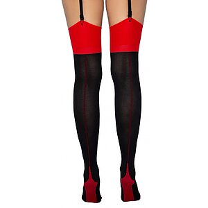 Dresuri Contrast Top Thigh High Negru XS-L Thumb 2