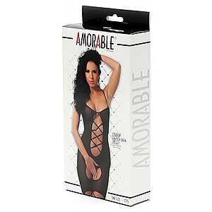 Fantasy Open Catsuit Amorable Negru S-L Thumb 2