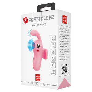 Finger Magic Fairy Suctor Clitoral Purtabil 10+10 Moduri Roz Thumb 7