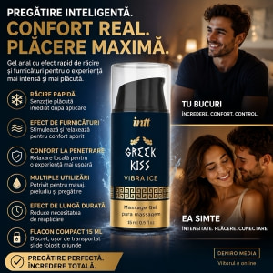 Gel Greek Kiss Relaxare Anală Efect Vibrație și Răcire 15ml Thumb 1