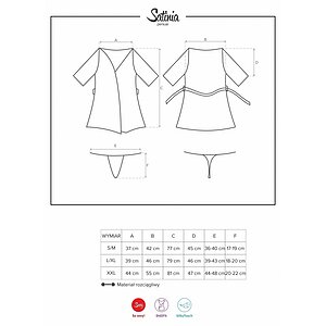 Halat Obsessive Satinia Negru L-XL Thumb 3