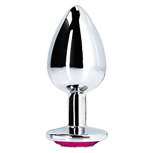 Plug Anal Heart Gem Medium Argintiu Thumb 1