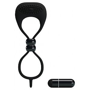 Inel Penis Cu Vibrații Pretty Love Locker Negru