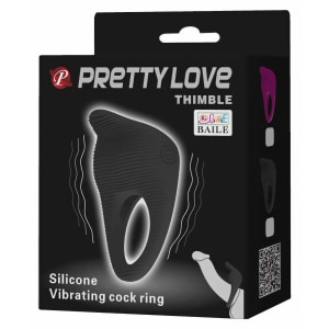 Inel Penis Pretty Love Thimble Negru Thumb 7