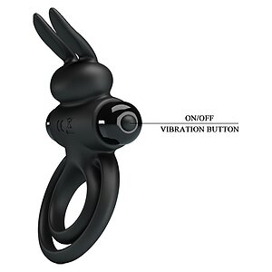 Inel Penis Pretty Love Vibrant 3 Negru Thumb 3