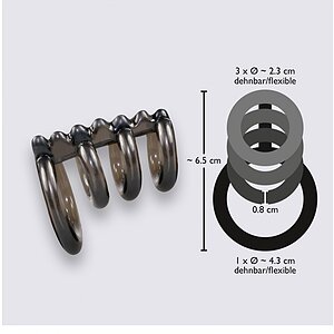 Inelul Stăpânului Nopții Performanță Îndelungată Negru Thumb 4