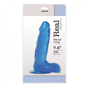 Dildo Jelly cu Ventuză 19 cm Albastru Realist Toyz4Lovers Thumb 1
