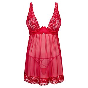 Babydoll Obsessive Lacelove Roșu XS-S Thumb 2
