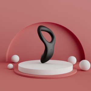 Lovense Diamo Vibrating Ring Negru Thumb 4