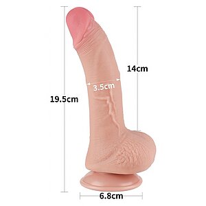 LoveToy Dildo Sliding-Skin 19.5 cm, Ø 3.5 cm - Realist Thumb 2