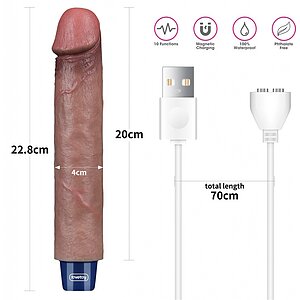 Lovetoy Real Softee – Vibrator Realist 10 Moduri, USB Maro Thumb 3