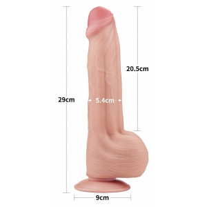 Lovetoy Realist Dual Layer 29 cm – Ventuză Puternică Thumb 1