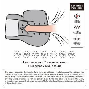 LoveToy Sensation Pulse — 3 Viteze, 7 Vibrații, Negru 19.7 cm Thumb 2