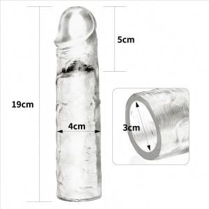 Lovetoy Shameless Clear: Manșon Elastic +5 cm Transparent Thumb 4