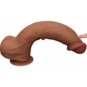 LoveToy Sliding Skin 36 cm Realist, Textură Naturală Maro Thumb 2
