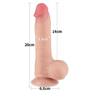 LoveToy Sliding Skin Dildo 20 cm Realist Thumb 2