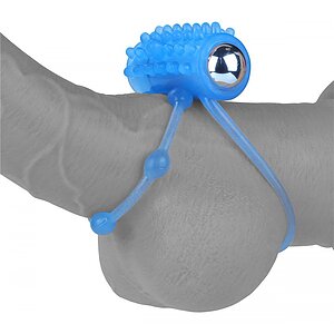 Inel Penis Lumino Play Vibrating Albastru Thumb 1