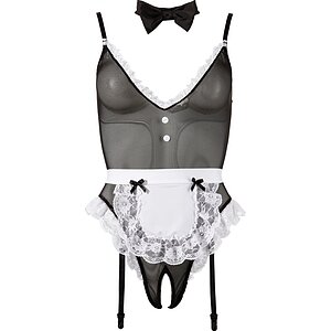 Maid Costume Cottelli Collection Negru L Thumb 2