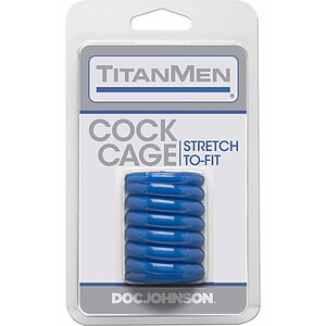 Manșon Penis TitanMen Penis Cage Albastru Thumb 1