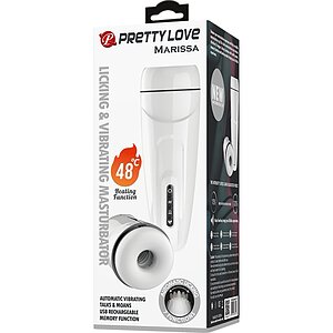 Masturbator Cu Vibrații Și Încălzire Marissa Alb Thumb 8