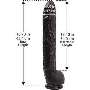 Maxi Dildo Penis Rambone Negru Thumb 1
