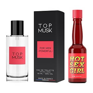 Pachet Afrodisiac Hot Sex Girl + Parfum Feromoni Top Musk 75ml
